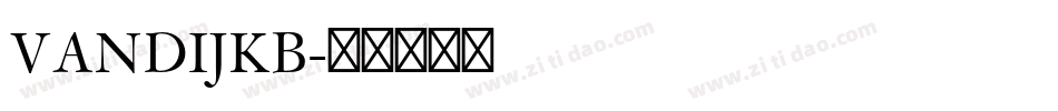 VANDIJKB字体转换