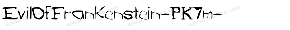 EvilOfFrankenstein-PK7m字体转换