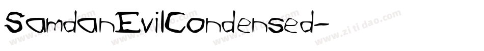 SamdanEvilCondensed字体转换