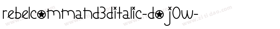 RebelCommand3DItalic-DOJ0W字体转换