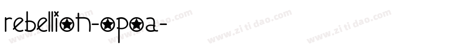 Rebellion-oPoA字体转换