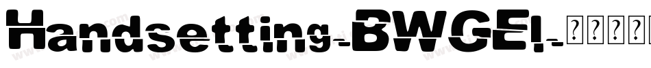 Handsetting-BWGEl字体转换