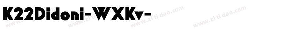 K22Didoni-WXKv字体转换