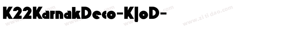 K22KarnakDeco-KJoD字体转换