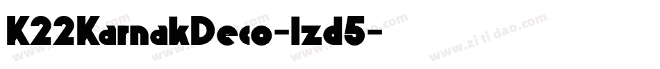 K22KarnakDeco-lzd5字体转换