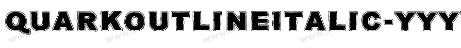 QuarkOutlineItalic-yYYV字体转换