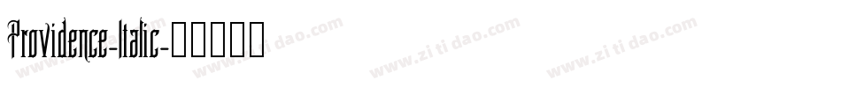 Providence-Italic字体转换