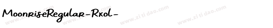 MoonriseRegular-Rxol字体转换