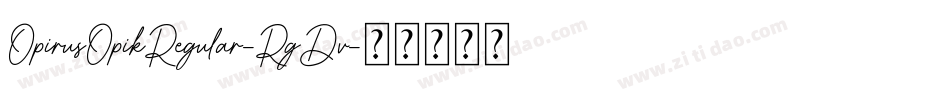 OpirusOpikRegular-RgDv字体转换