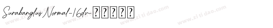 SurabanglusNormal-16dv字体转换