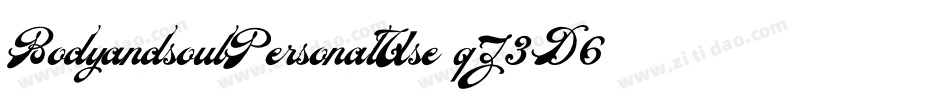 BodyandsoulPersonalUse-qZ3D6字体转换