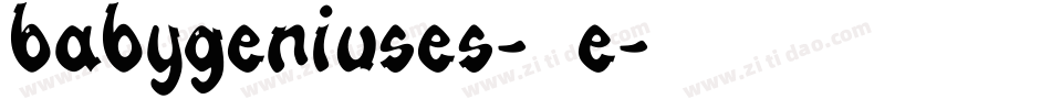 BabyGeniuses-11e字体转换