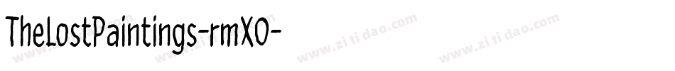 TheLostPaintings-rmXO字体转换
