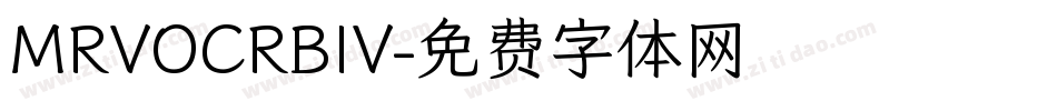 MRVOCRBIV字体转换