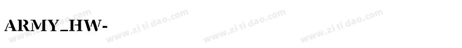 army_hw字体转换