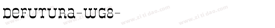 DeFutura-wG8字体转换