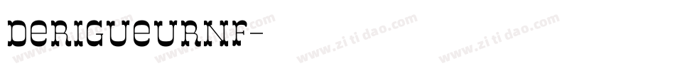 DeRigueurNF字体转换