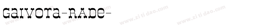 Gaivota-RADe字体转换