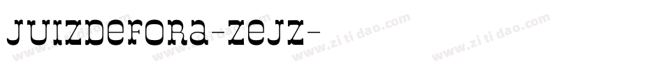 JuizDeFora-ZeJZ字体转换