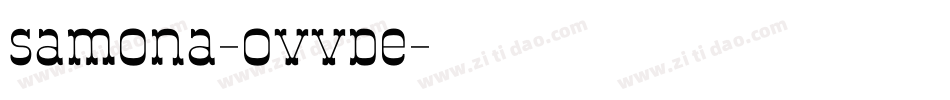 Samona-OVVDe字体转换