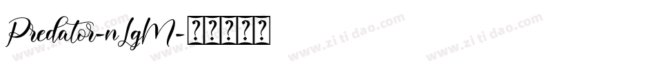 Predator-nLgM字体转换