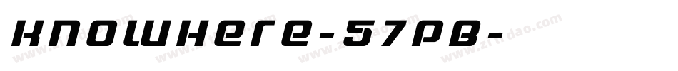 Knowhere-57PB字体转换