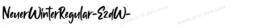 NeuerWinterRegular-E2dW字体转换