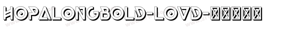 HopalongBold-LOvD字体转换