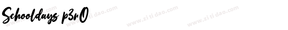 Schooldays-p3rO字体转换