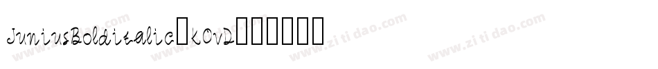 JuniusBolditalic-KOvD字体转换