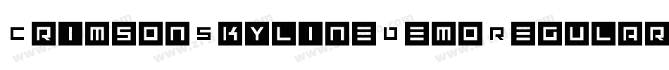 CrimsonSkylineDemoRegular-8MM4A字体转换
