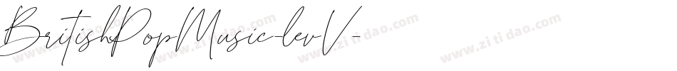 BritishPopMusic-levV字体转换