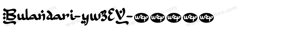 Bulandari-yw3EV字体转换