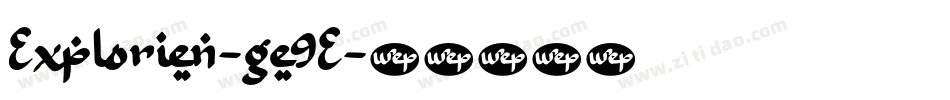 Explorien-ge9E字体转换