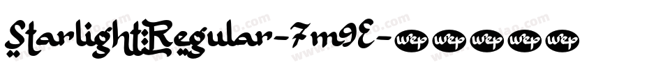 StarlightRegular-7m9E字体转换