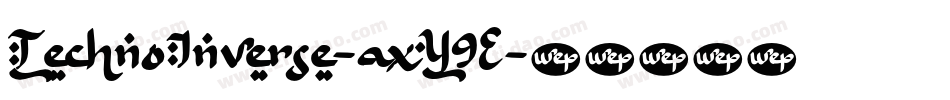 TechnoInverse-axY9E字体转换
