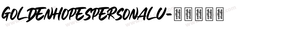GOLDENHOPESPERSONALU字体转换