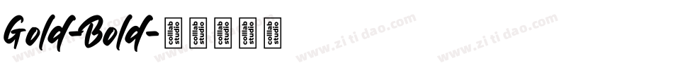 Gold-Bold字体转换