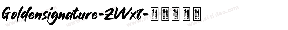 Goldensignature-ZVVx8字体转换