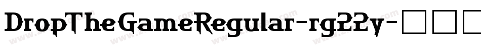 DropTheGameRegular-rg22y字体转换