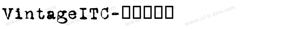 VintageITC字体转换