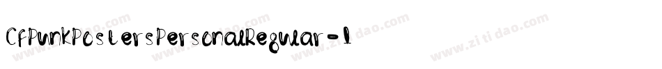 CfPunkPostersPersonalRegular-1G21j字体转换