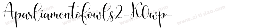 Aparliamentofowls2-K0wp字体转换