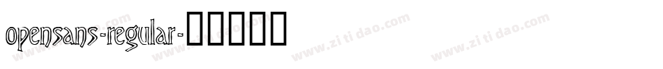 opensans-regular字体转换