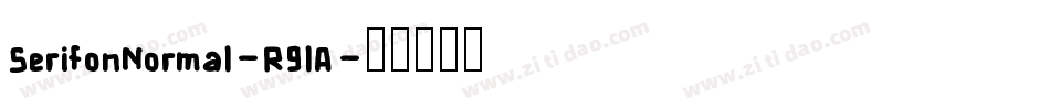 SerifonNormal-R9lA字体转换