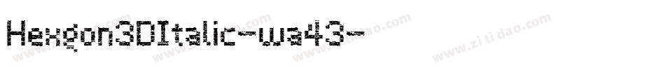Hexgon3DItalic-wa43字体转换
