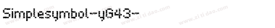 Simplesymbol-yG43字体转换