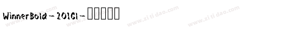 WinnerBold-2O1Gl字体转换