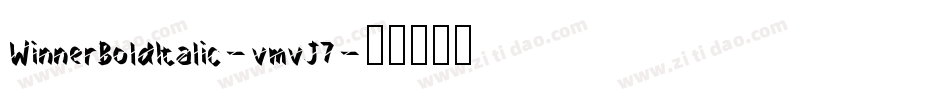 WinnerBoldItalic-vmvJ7字体转换