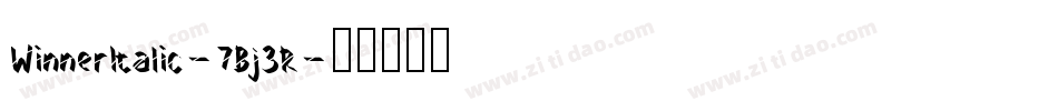 WinnerItalic-7Bj3R字体转换